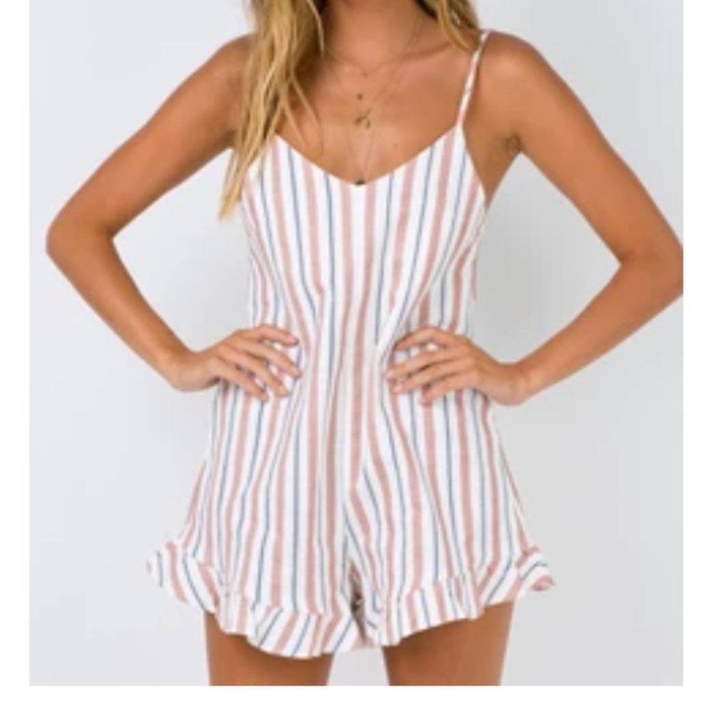 striped romper